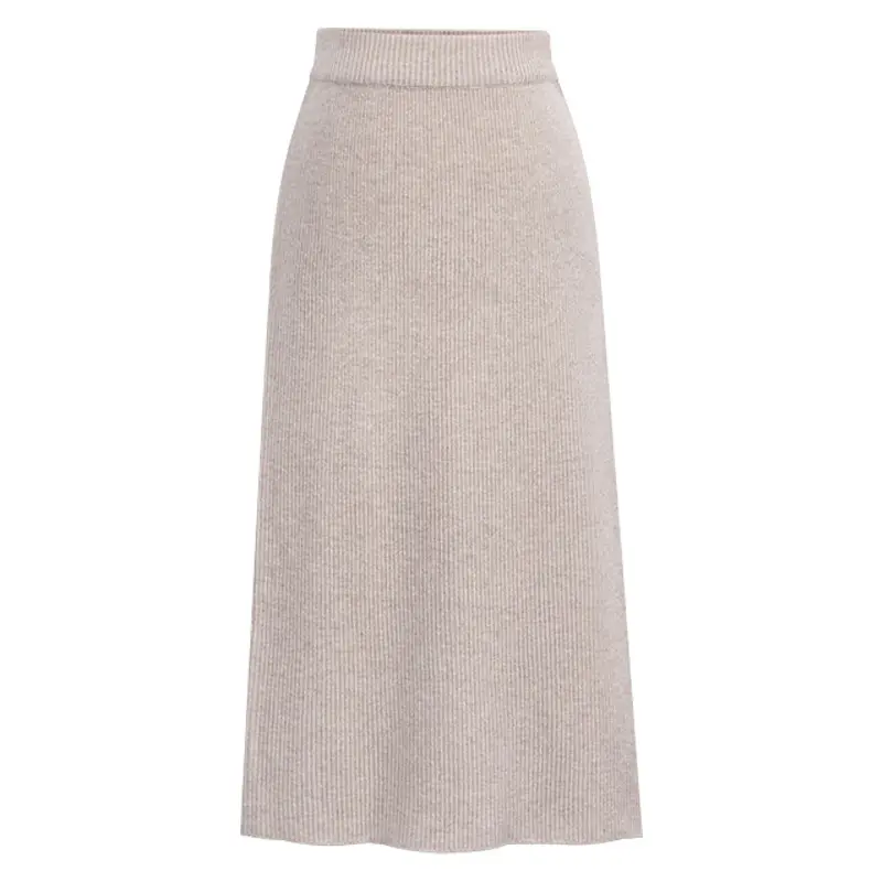Elastic Band Women Skirts Autumn Winter Warm Knitted Skirt Mid-Long Ladies Official Skirt