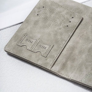 Custom Logo Jiusi Luxury Travel PU Leather Passport <b>Holder</b> Cover <b>Wallet</b> with SIM <b>Card</b> Slot Functional <b>Card</b> Ticket <b>Holder</b> - Product Image 6