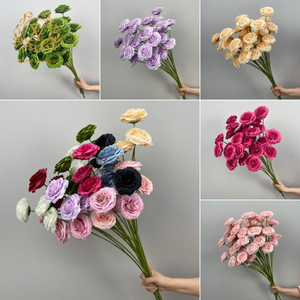 Simulación de Rosas de Burbuja para Decoración de Bodas, Flor de Seda Suave para Ventana, Arreglo Floral para Banquete de Boda - Product Image 1
