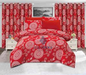 Bán Buôn Phong Cách Mới 7Pcs Hoa Borrego Nhung Lông Cừu Comforter Bộ Đồ Giường Set Với Rèm Cửa - Product Image 6