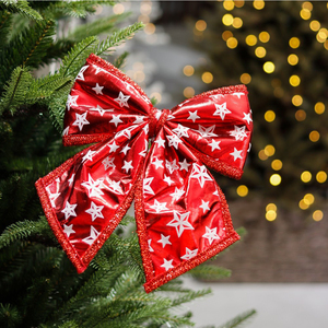 SHUANGYUAN Décoration de Noël d'intérieur en <span class=keywords><strong>gros</strong></span>, Grandes nœuds rouges, Ornements festifs pour sapin de Noël - Product Image 5