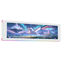 Nuevo Trofeo Vision 9.16 ARGB LCD WH&BK 2026, Pantalla Rectangular Grande de 9.16 Pulgadas, Diseño Magnético para Colocación Libre en PC