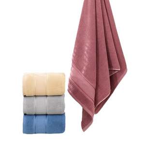 Asciugamano da bagno in cotone jacquard a trama semplice, spesso 380g, resistente alle perdite di fibra, per casa, hotel, regalo, spiaggia, Cina - Product Image 5