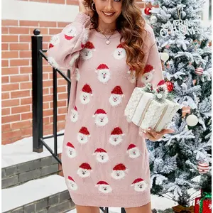 Vente en gros ODM OEM <span class=keywords><strong>Pull</strong></span> en tricot pour l'hiver <span class=keywords><strong>Pull</strong></span> grande taille en mohair à manches longues Pulls <span class=keywords><strong>de</strong></span> <span class=keywords><strong>Noël</strong></span> pour enfants Père <span class=keywords><strong>Noël</strong></span> pour femmes - Product Image 2