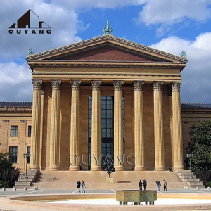 Quyang ngoài trời thiết kế hiện đại trắng Carrara đá cẩm thạch trụ cột vườn ý đá trang trí sang trọng cột cho ngôi nhà - Product Image 5