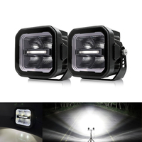 Projecteur de travail LED RAYCH P8 40W 6000K + DRL, 3 pouces, faisceau large et spot, éclairage extérieur automobile pour Jeep et camion tout-terrain