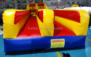 Parcours de Bungee Gonflable Commercial 2-en-1, Jeu Sportif Interactif, Matériau PVC, Taille 2mx12m, Toutes Saisons, Portable - Product Image 3