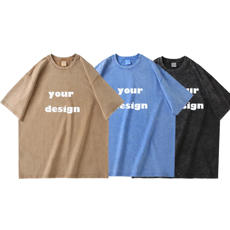 Oversized Grafische Vintage T-Shirt Hoge Kwaliteit Zwaargewicht Plus Size Heren T-Shirts Jongens Mannen Custom T-Shirt Voor Mannen
