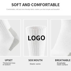 Calcetines Deportivos Unisex de Algodón de Color Sólido, Altura Media, con Absorción de Impactos, Personalizables con Logotipo - Product Image 3