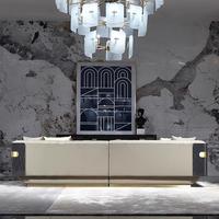 Ensemble de canapés de chambre à coucher en ligne droite, style luxe léger chinois, amovible - Grand mobilier haut de gamme