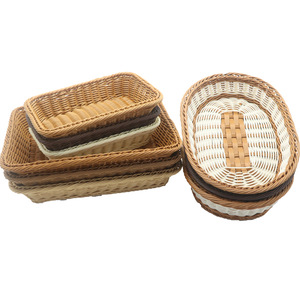 Woven Storage <b>Baskets</b> Bowl L <b>Stackable</b> Fruit And Vegetable <b>Basket</b> - Product Image 4
