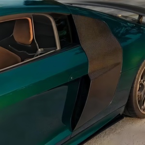 WANGHENG Spoiler de porte en fibre de carbone modifié pour Audi R8 V8 2008-2015, décoration extérieure de carrosserie, neuf, garantie 1 an - Product Image 5