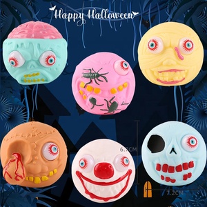 Juguete Sensorial Antiestrés de Calavera Espeluznante de Halloween con Ojos Saltones, Juguete Blando para Aliviar el Estrés, Regalo de Broma para Festivales, para Apretar - Product Image 2