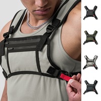 Yakeda Sac Gilet Tactique de Sport Sacs d'Entraînement de Gym Tactiques Gilet en Maille Souple Porte-Plaque Réglable Gilet Tactique