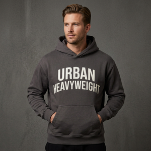 Sudadera con capucha unisex de forro polar grueso de 450 g/m² con logotipo personalizado, hombros caídos, cierre de cremallera, estilo urbano, venta al por mayor, 100% algodón - Product Image 2