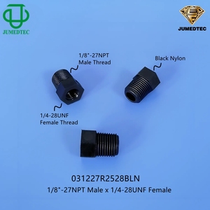 Nhựa Nylon 1/8 NPT nam chủ đề để 1/4-28unf nữ chủ đề Hex ỐNg Lót <span class=keywords><strong>Adapter</strong></span> giảm xoay phù hợp ren Reducer - Product Image 2
