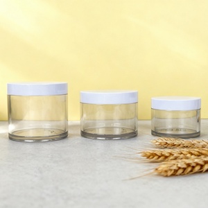 Cosmetic Thick-Wall PET Cream <b>Jar</b> 100g 200g 250g 300g Capacity Silk Screen logo Matte clear Wide-Mouth <b>Plastic</b> Cream <b>Jar</b> - Product Image 5