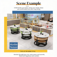 Ensemble de table et chaises de négociation moderne 4 pièces pour petits appartements - Ensemble de salle à manger en bois peu encombrant pour balcon, zones café, usage scolaire