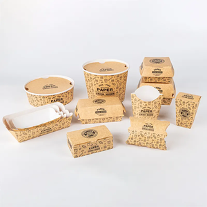 Safe Food Grade Recyclable Paper Rigid Chests Magnetic Seal for Burger Sandwich Fast Food <b>Packaging</b> - Product Image 4