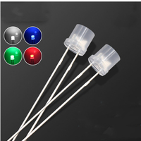 Jstronic Lentille laiteuse diffuse à tête plate 3mm 5mm Lampe à diode LED diffuse blanche à tête plate