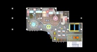 Aire de jeux intérieure commerciale sur le thème de l'horloge pastel, avec piscine à balles océaniques et zone de jeu de rôle, pour centre commercial et FEC