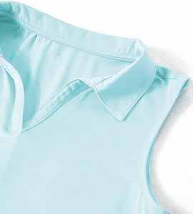 Polo Senza Maniche di Alta Qualità per Ragazze Sportive UPF 50+ Leggere e ad Asciugatura Rapida per Golf, Tennis, Equitazione e Allenamenti - Product Image 5