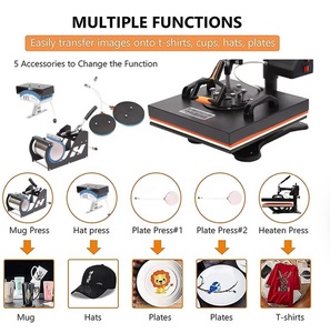 Çok Fonksiyonlu Elektrikli Isı Transfer Baskı Makinesi, Giysi Süblimasyonu, Yeni Ayakkabı, Şapka, Kalem, Kupa, Tişört için 15'i 1 Arada - Product Image 3