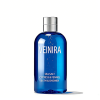 Gel Douche Moussant Parfumé 300ml OEM Marque Privée, Soin Corporel Nourrissant au Sel Marin, Cyprès et Fenouil, Produit de Soin pour Adultes