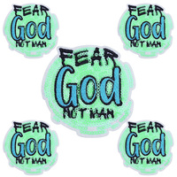Patch brodé personnalisé avec lettres GOD en sequins, grand format, à thermocoller pour chapeaux et vêtements, vente en gros
