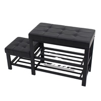 Cuir PVC sur mesure En Métal En Acier Étagères À Chaussures Banc De Rangement Organisateur Titulaire Porte À Porte D'entrée