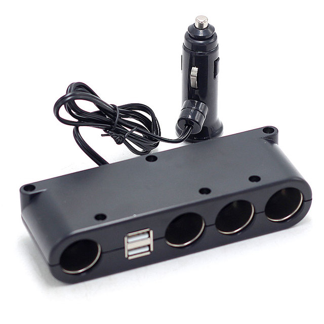 Multifunction Car Charger Cigarette Lighter 2.1A USB Fast Charger Splitter Socket for Phone Tablet DVR MP3