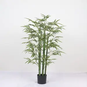 Haute qualité intérieur extérieur bambou feuille plante grand arbre faux plante de bambou artificielle