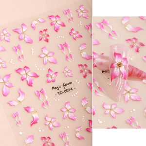 INS Estilo Real Alívio 5D Soft Gel Nail Sticker DIY Crystal Flower Gemstone em PET Material - Product Image 6