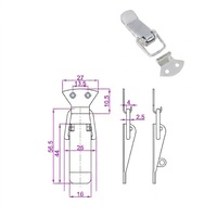 Boîte à outils en tôle à dégagement rapide avec serrures de tiroir et loquet à bascule