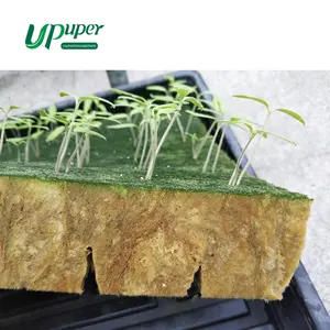 UPuper cheap rock wool hydroponic grow media 1.5x1.5 inch each for Vegetable garden hydroponic tower