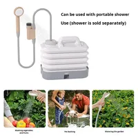 Großer tragbarer faltbarer PVC-Wassertank mit 10l Kapazität Multifunktion aler, erweiterbarer Camping-Wander handtasche Tragbarer Klapp speicher
