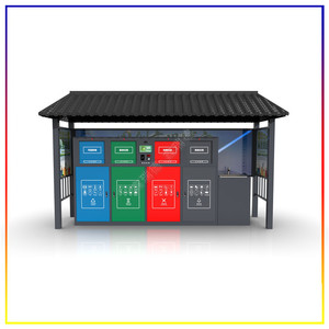 Smart Waste <b>Bin</b> Rectangular Metal Standing Induction Type Motion Detection Recycling - Product Image 4