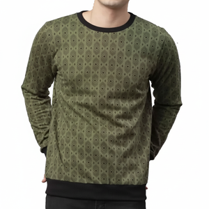 เสื้อกันหนาวแบบสวมหัวของผู้ชายดีไซน์เป็นเอกลักษณ์ชุดลำลองสีทึบผ้าโพลีเอสเตอร์/ ผ้าฝ้ายขนแกะเป็นมิตรต่อสิ่งแวดล้อมฤดูใบไม้ร่วง - Product Image 1