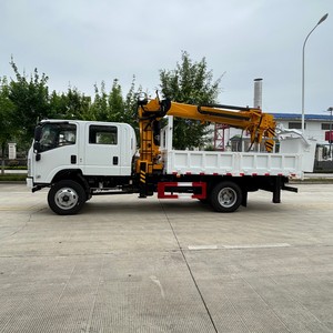 Isuzu ELF 4x4 Off Road Truck <b>Crane</b> Vehicle Cargo Lifting <b>Crane</b> Truck with Auger for Construction Transport - Product Image 5