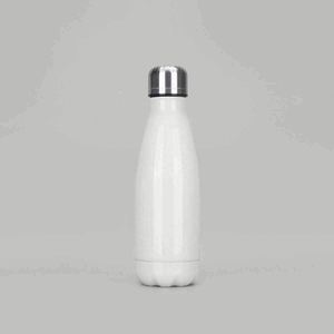 Stainless Steel Vacuum Insulated Water Bottle Minimalist Design Travel <b>Flask</b> Double Wall Thermal Mug White and Silver - Product Image 3