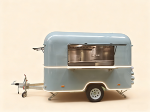 Promotion : Mini Food Truck, Chariot à Hot-dogs et Glaces, Remorque Alimentaire pour Pizza et BBQ <span class=keywords><strong>de</strong></span> <span class=keywords><strong>Rue</strong></span>, Petit Chariot Alimentaire Rond - Product Image 6