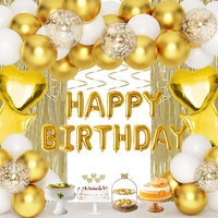 Ballons promotionnels en aluminium en forme de cœur et d'étoile pour décoration de fête d'anniversaire et ballons en latex or et blanc – Fabrication