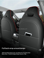 Housses de siège auto en cuir personnalisées noires et rouges, ensemble complet pour Mazda 6e EZ-6 2024-2026, découpe pour airbag dissimulé, entièrement enveloppantes, intérieur auto