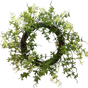 พวงมาลาด็อกวู้ดเทียมสำหรับสวนกลางแจ้งใบไม้ผลิดอกไม้สีขาวสำหรับภูมิทัศน์ต้นไม้พลาสติกสีเขียวสำหรับฤดูใบไม้ผลิฤดูร้อน - Product Image 3