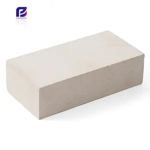 Bahan tahan api korundum Mullite bata putih menyatu Sintered korundum Mullite bata untuk industri kiln