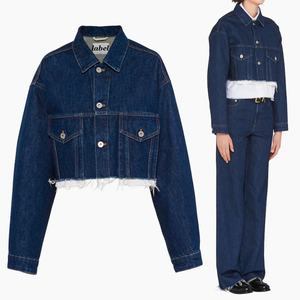 Chaquetas Vaqueras Personalizadas con Borlas para Mujer, Chaqueta Vaquera Azul Corta con Borde Crudo para Mujer - Product Image 6