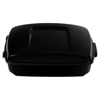 Sacoches arrière de 10,7 pouces pour Harley Touring Road Street Glide Electra Glide 2014-2023, en ABS noir brillant