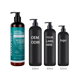 Maxipro 500ml Shampoo de marca própria 800ml logotipo personalizado anti-caspa lisa e sedosa Nutrir Hidratante Shampoo para Cabelo