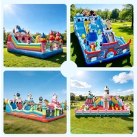 Château gonflable commercial avec toboggan, château de saut pour enfants, château gonflable d'extérieur