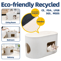 Lit pour chat tendance 2026, écologique, en carton recyclé, lit à gratter pour chat, maison pour chat durable